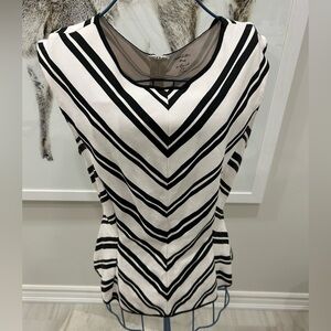 Marccain black and ivory peplum top &matching pant.  Both N1 which is small.